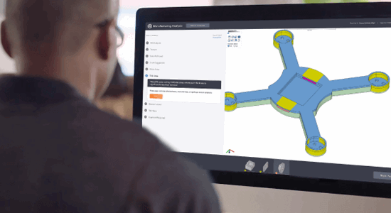 designer looking at injection molding feedback